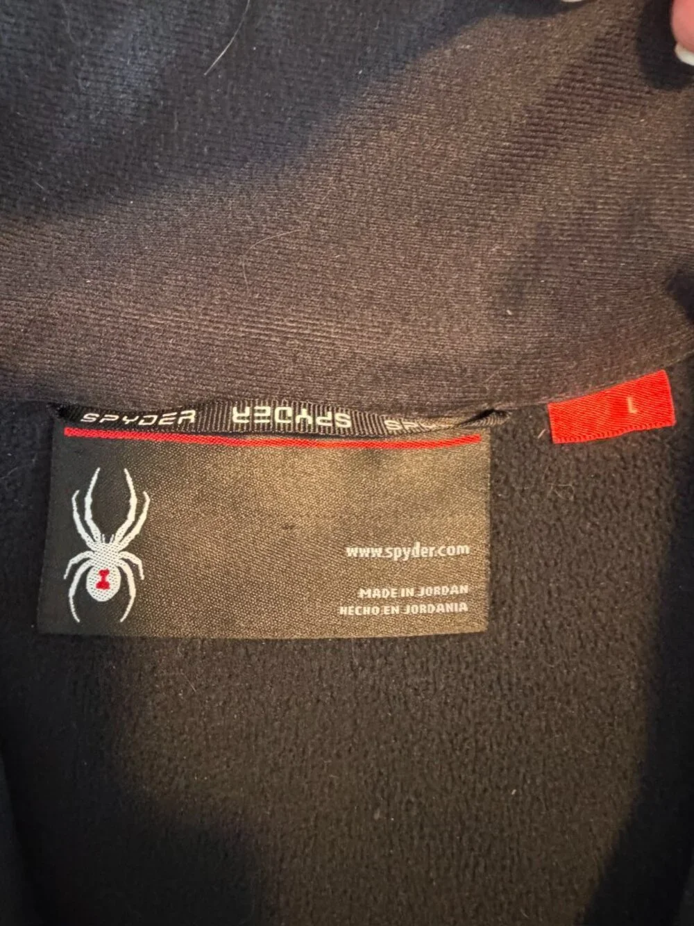 SPYDER Outbound Half Zip Pullover Sweater Jacket Black Large